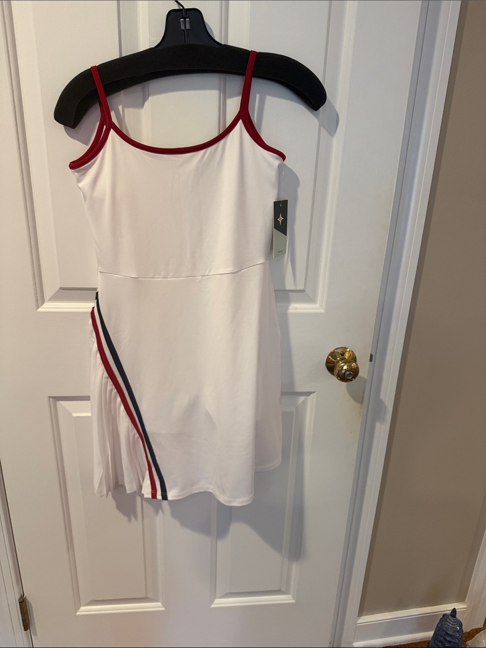 NWT Tuckernuck White Tennis Dress with Red & Blue Trim- size XS
